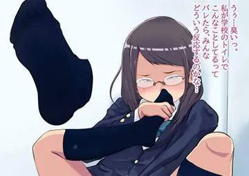 【アシックセ】自分の足のニオイをチェックする女子達の二次エロ画像