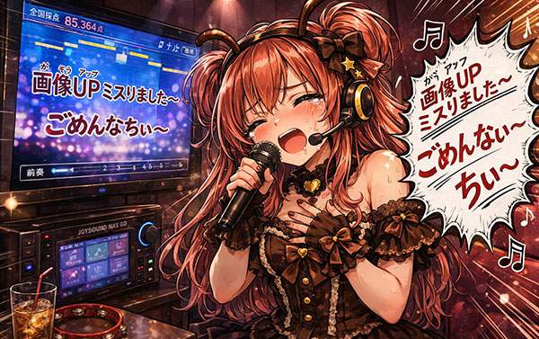 【何も起きないはずがなく…】カラオケ×カップルの二次エロ画像【謝罪イラスト】