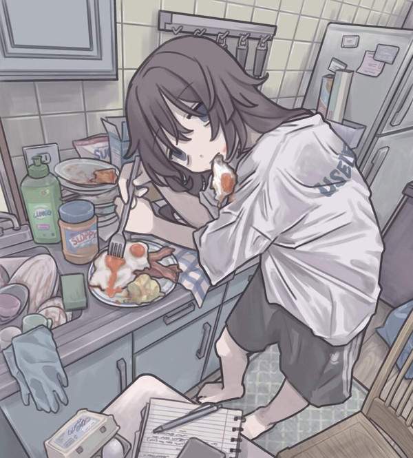 【ごみの日】ゴミ屋敷で暮らす最強な女子の二次エロ画像像【3枚目】