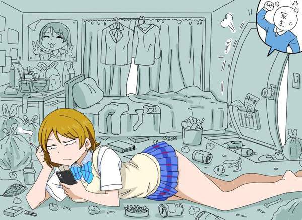 【ごみの日】ゴミ屋敷で暮らす最強な女子の二次エロ画像像【6枚目】