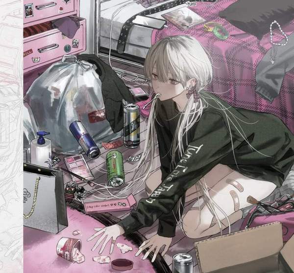 【ごみの日】ゴミ屋敷で暮らす最強な女子の二次エロ画像像【7枚目】