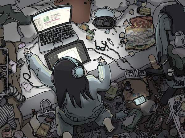 【ごみの日】ゴミ屋敷で暮らす最強な女子の二次エロ画像像【35枚目】
