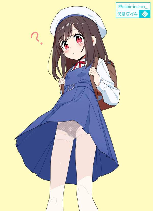 【何見てるの？】パンツ見えてるのに気づいてない女子の二次エロ画像【4枚目】