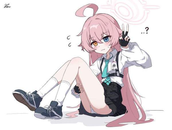 【何見てるの？】パンツ見えてるのに気づいてない女子の二次エロ画像【6枚目】
