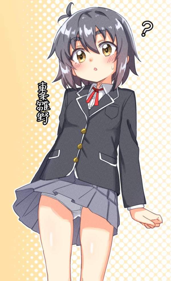 【何見てるの？】パンツ見えてるのに気づいてない女子の二次エロ画像【12枚目】