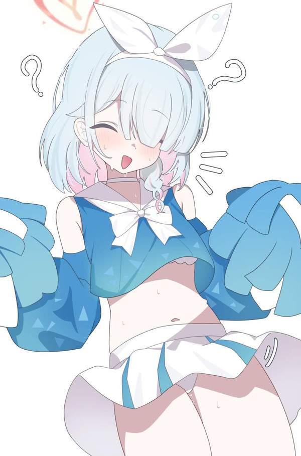 【何見てるの？】パンツ見えてるのに気づいてない女子の二次エロ画像【13枚目】
