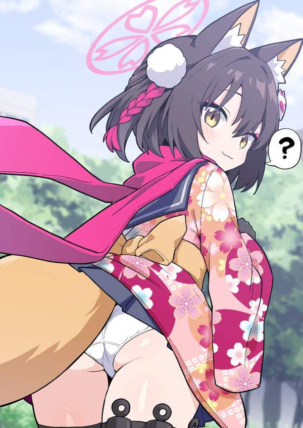【何見てるの？】パンツ見えてるのに気づいてない女子の二次エロ画像【14枚目】