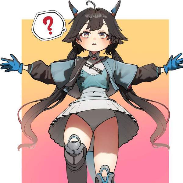 【何見てるの？】パンツ見えてるのに気づいてない女子の二次エロ画像【15枚目】