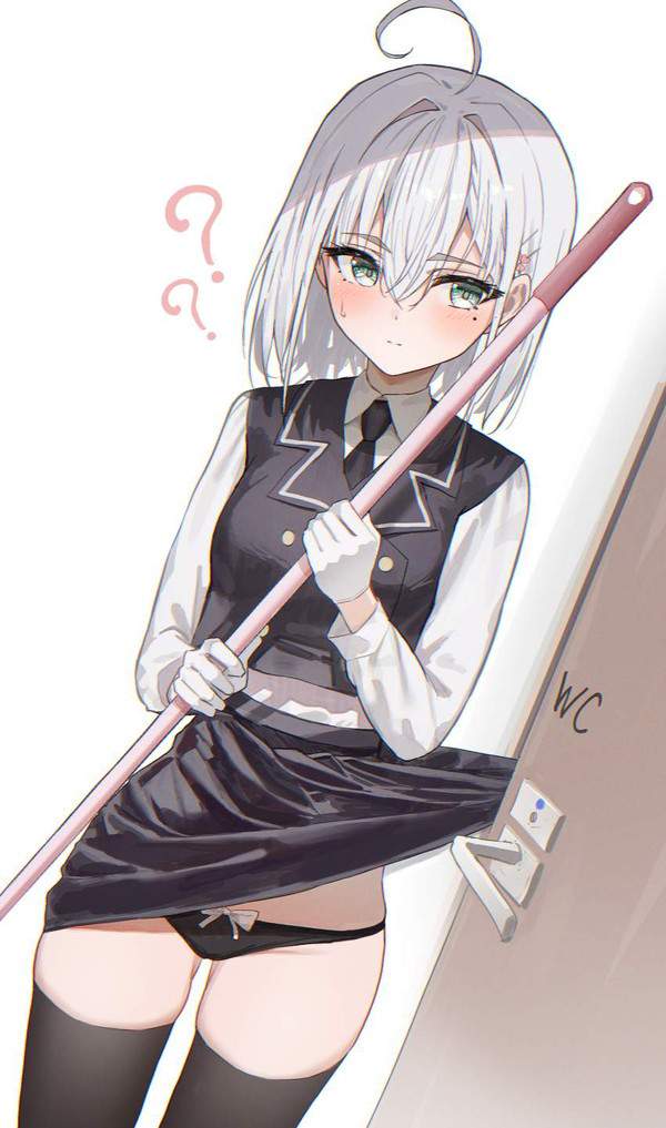 【何見てるの？】パンツ見えてるのに気づいてない女子の二次エロ画像【23枚目】