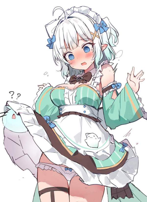 【何見てるの？】パンツ見えてるのに気づいてない女子の二次エロ画像【36枚目】