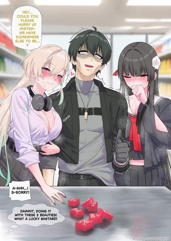 【ゴムの日】コンビニでコンドーム買ってる女子達の二次エロ画像【27枚目】