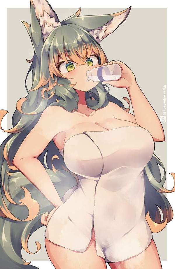 【ゴクゴクの日】腰に手を当ててビン牛乳を飲む女子達の二次エロ画像【9枚目】