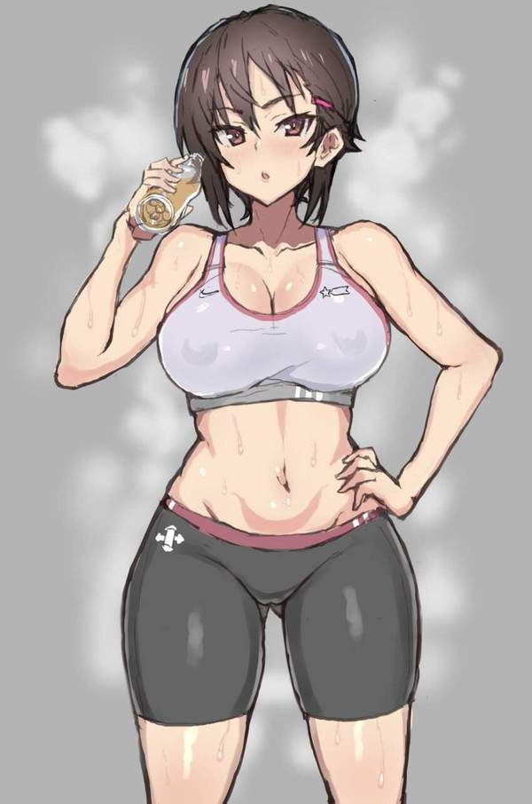 【ゴクゴクの日】腰に手を当ててビン牛乳を飲む女子達の二次エロ画像【11枚目】