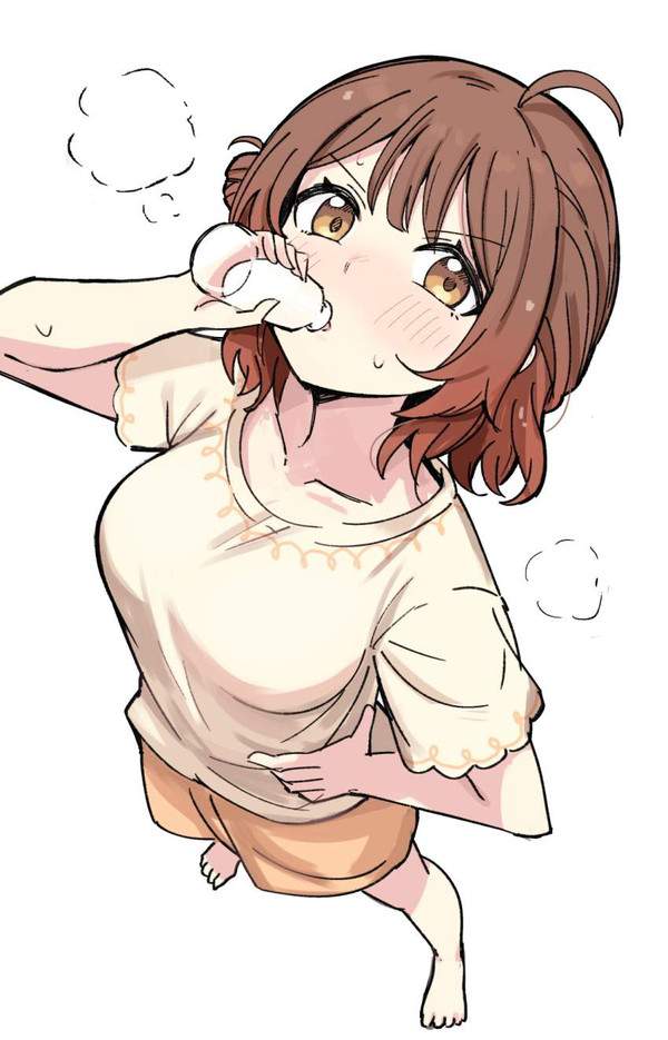 【ゴクゴクの日】腰に手を当ててビン牛乳を飲む女子達の二次エロ画像【13枚目】