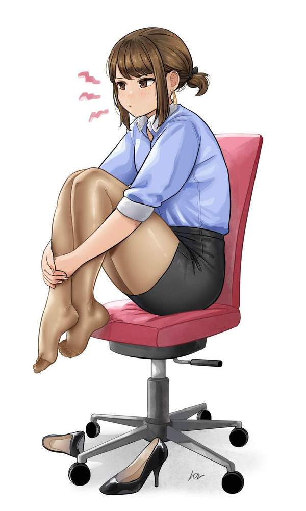 【ストッキングの日】ベージュのストッキングを履いた女子達の二次エロ画像【16枚目】