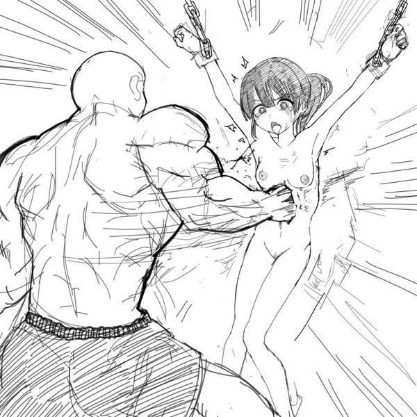 【ボクシングの日】拘束状態で腹パンされるサンドバッグ系女子達の二次エロ画像【24枚目】