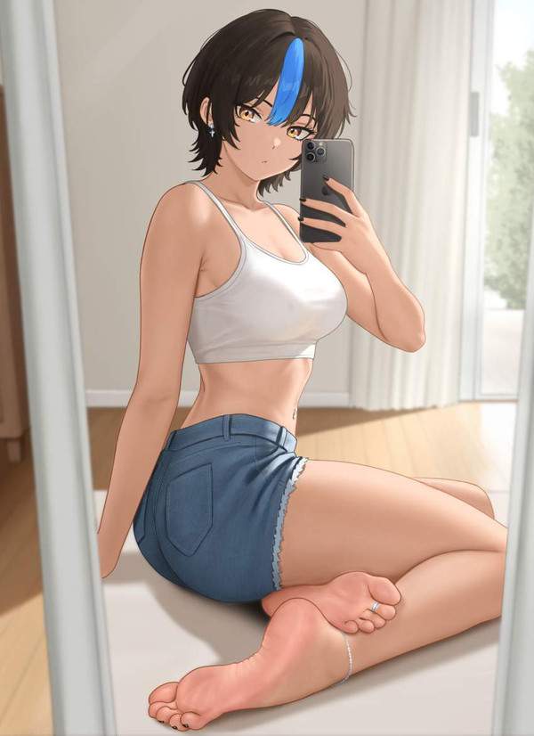 【セレブ】IPhone Proで自撮りしてる女子達の二次エロ画像【5枚目】