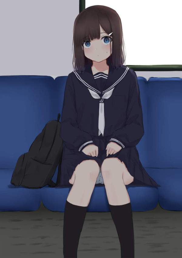 【ラッキーゾーンの日】座りパンチラの二次エロ画像【7枚目】