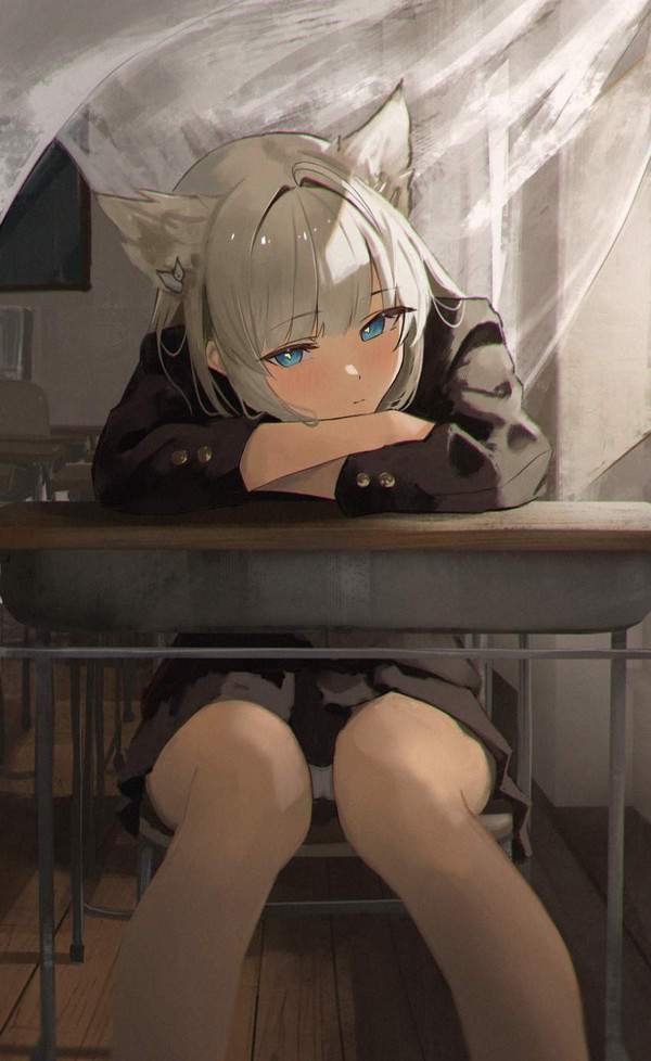 【ラッキーゾーンの日】座りパンチラの二次エロ画像【10枚目】