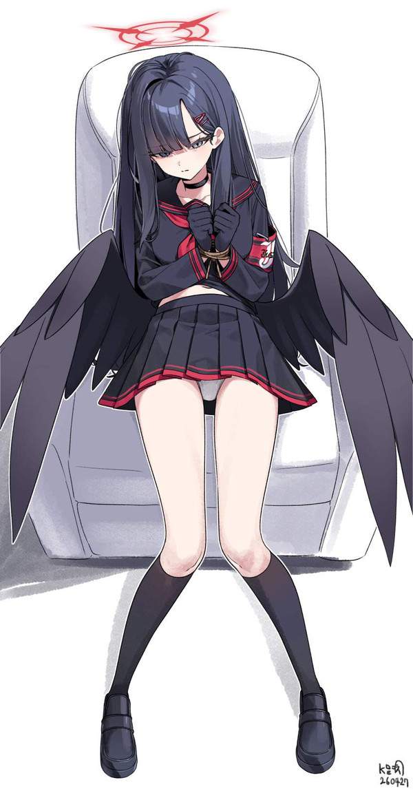 【ラッキーゾーンの日】座りパンチラの二次エロ画像【15枚目】