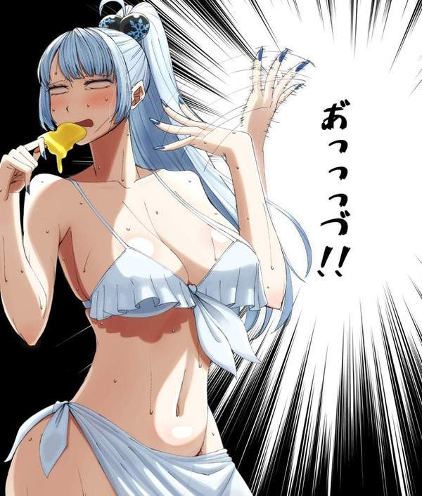 【暑い】手で顔を仰ぐ女子達の二次エロ画像【1枚目】