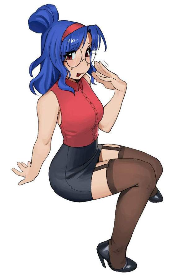 【暑い】手で顔を仰ぐ女子達の二次エロ画像【8枚目】