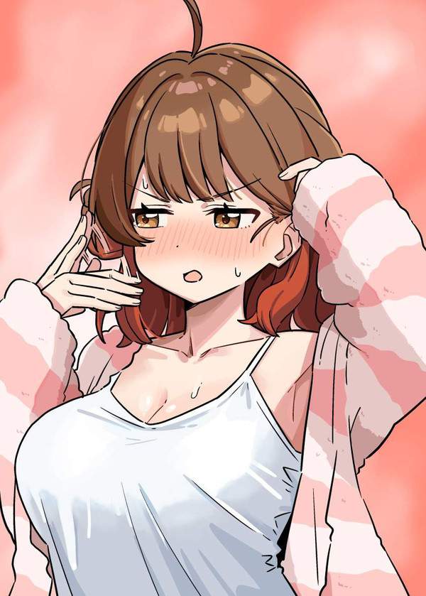 【暑い】手で顔を仰ぐ女子達の二次エロ画像【11枚目】