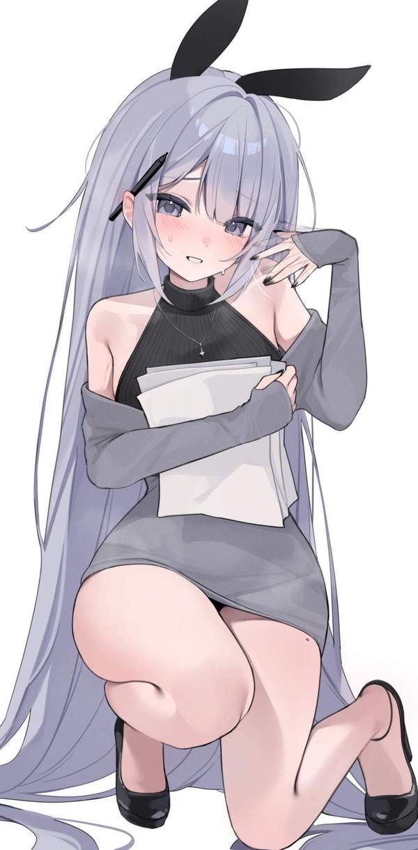 【暑い】手で顔を仰ぐ女子達の二次エロ画像【20枚目】