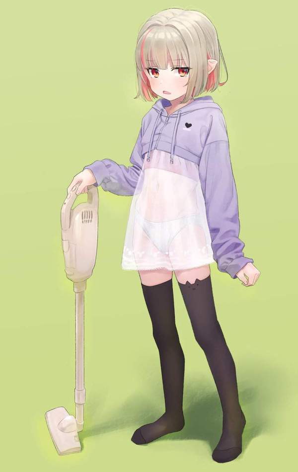 【ごみゼロの日・お掃除の日・掃除機の日】掃除機かけてる女子の二次エロ画像【6枚目】