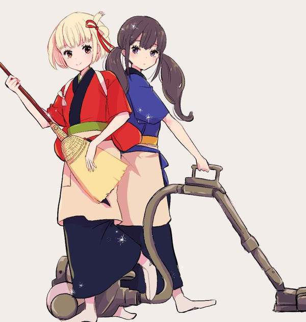 【ごみゼロの日・お掃除の日・掃除機の日】掃除機かけてる女子の二次エロ画像【21枚目】