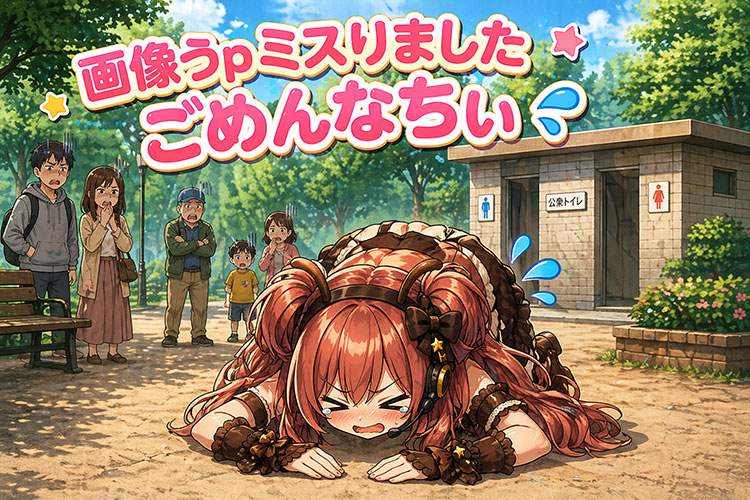 【放尿フラッシュ】野外で公開オシッコする女子達の二次エロ画像【もういいのかい？】【謝罪イラスト】