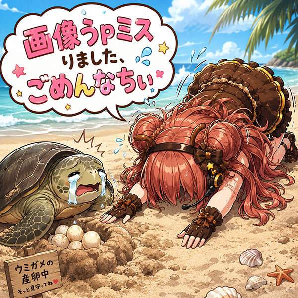 【世界亀の日】ちんぽを顔に押し付けられてる女子達の二次エロ画像【謝罪イラスト】