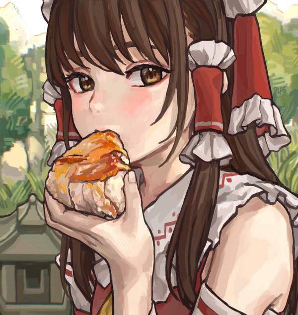 【おにぎりの日】美味しそうにおにぎり頬張る女子達の二次エロ画像【19枚目】