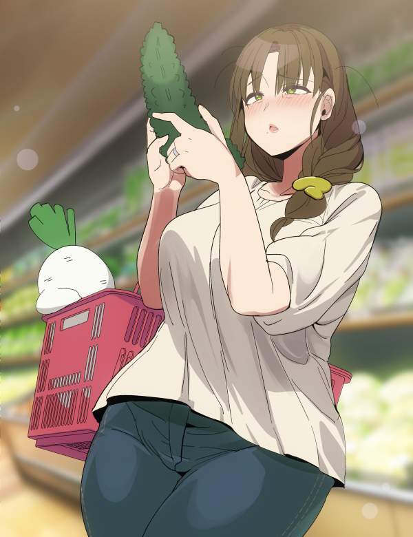 【いいきゅうりの日】キュウリを突っ込んでオナる女子達の二次エロ画像【1枚目】