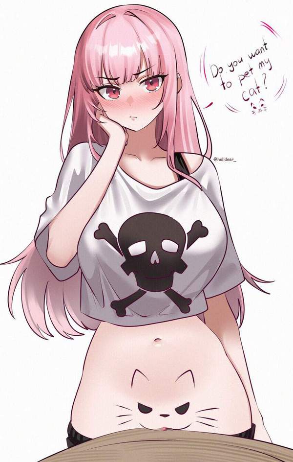 【Do You Want To Pet My Cat?】恥丘にネコの絵描いてる女子達の二次エロ画像【6枚目】