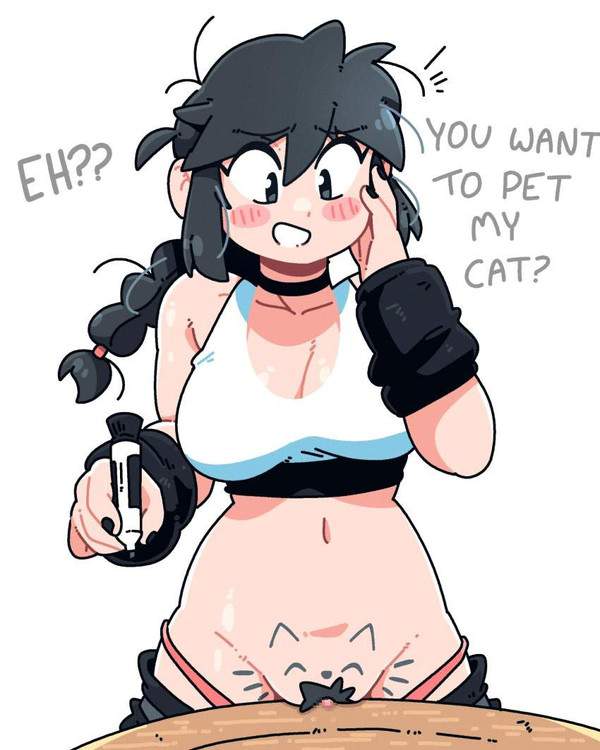 【Do You Want To Pet My Cat?】恥丘にネコの絵描いてる女子達の二次エロ画像【30枚目】