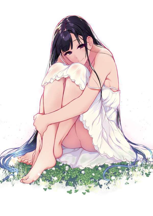 【ノーパン!ノーパン!】パンツ履いてないのに体育座りしてる女子達の二次エロ画像【4枚目】