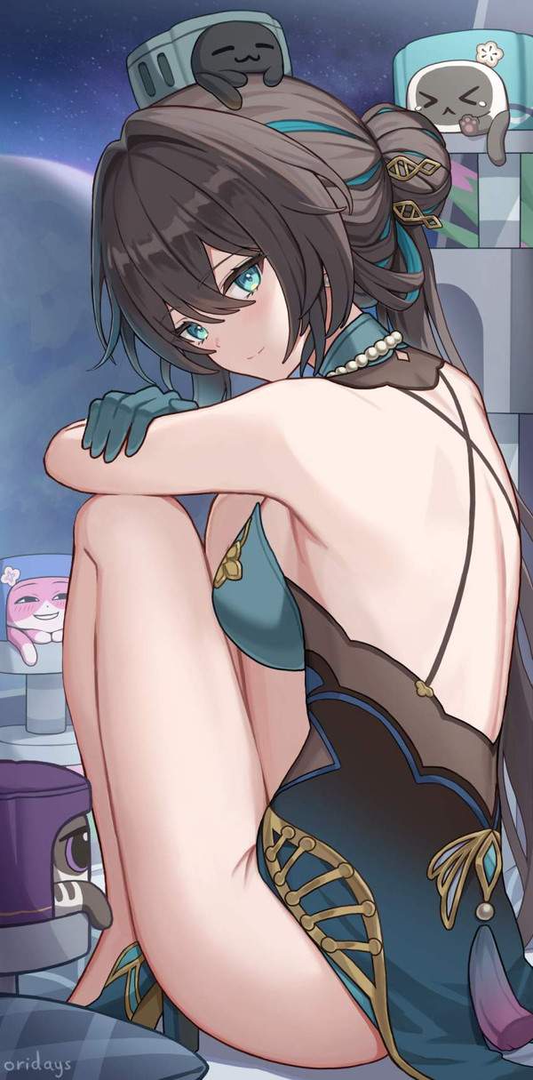 【ノーパン!ノーパン!】パンツ履いてないのに体育座りしてる女子達の二次エロ画像【21枚目】