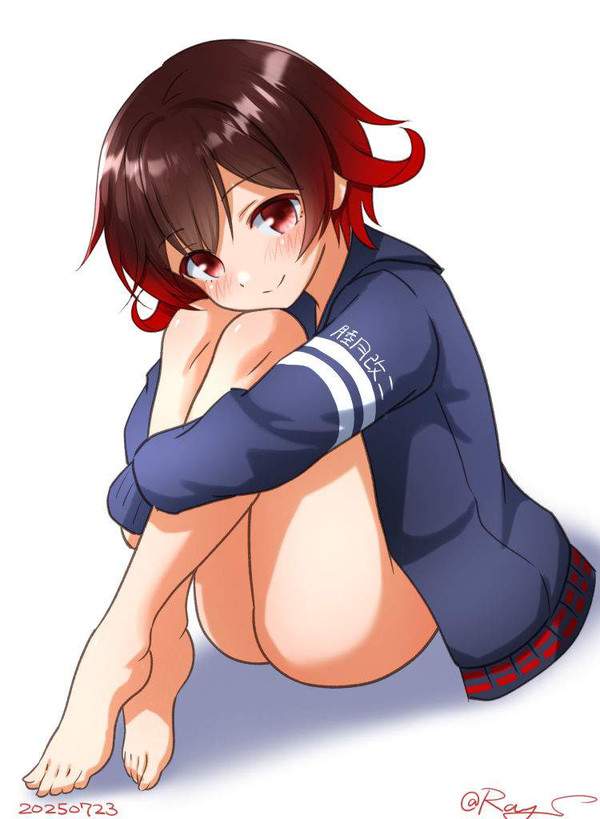 【ノーパン!ノーパン!】パンツ履いてないのに体育座りしてる女子達の二次エロ画像【23枚目】