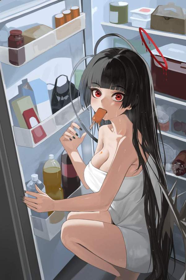 【冷蔵庫の日】冷蔵庫漁る女子達の二次エロ画像【13枚目】