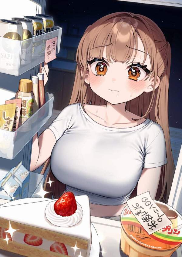 【冷蔵庫の日】冷蔵庫漁る女子達の二次エロ画像【18枚目】