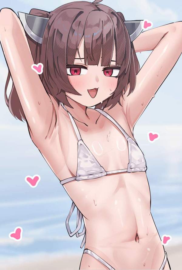【零細・中小企業デー】貧乳マイクロビキニの二次エロ画像【9枚目】