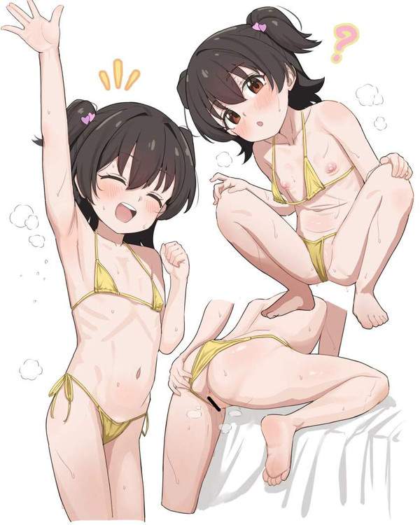 【零細・中小企業デー】貧乳マイクロビキニの二次エロ画像【12枚目】
