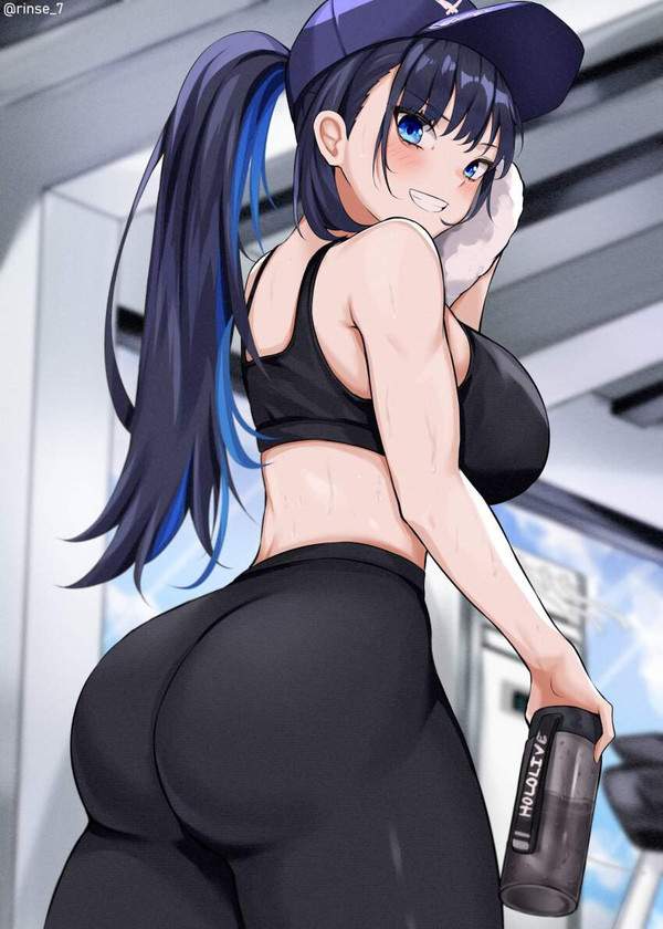【夢中でトレーニングの日】汗だくフィットネス女子達の二次エロ画像【4枚目】