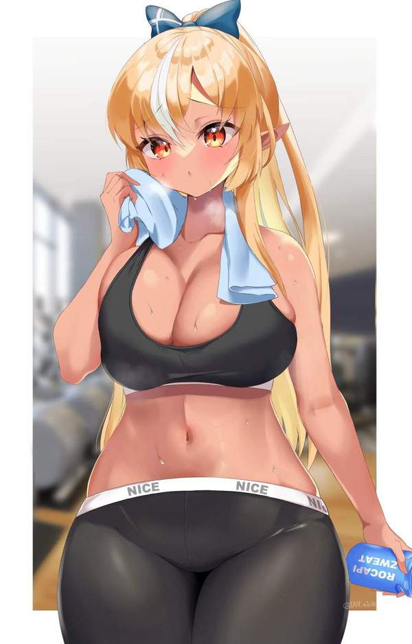 【夢中でトレーニングの日】汗だくフィットネス女子達の二次エロ画像【27枚目】