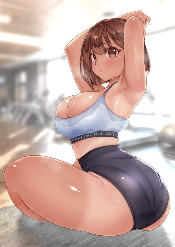 【夢中でトレーニングの日】汗だくフィットネス女子達の二次エロ画像【28枚目】