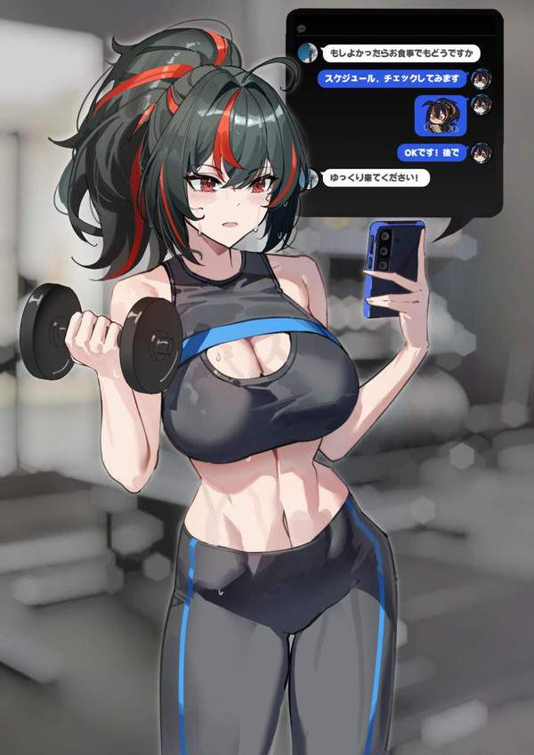 【夢中でトレーニングの日】汗だくフィットネス女子達の二次エロ画像【38枚目】