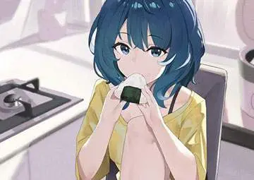 【おにぎりの日】美味しそうにおにぎり頬張る女子達の二次エロ画像