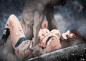【雨音に悲鳴はかき消され】雨の日にレイプされてる二次エロ画像