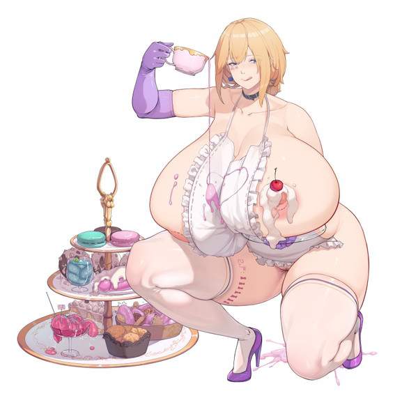 【濃い毛や】陰毛丸出しでお菓子食ってる女子達の二次エロ画像【22枚目】